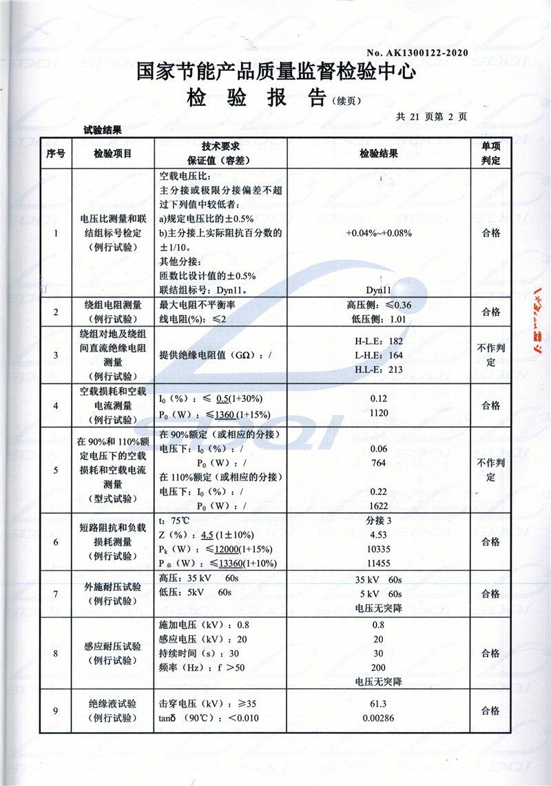 高低压试验报告-S11-1250临邑临邑临邑油浸式变压器-2.jpg